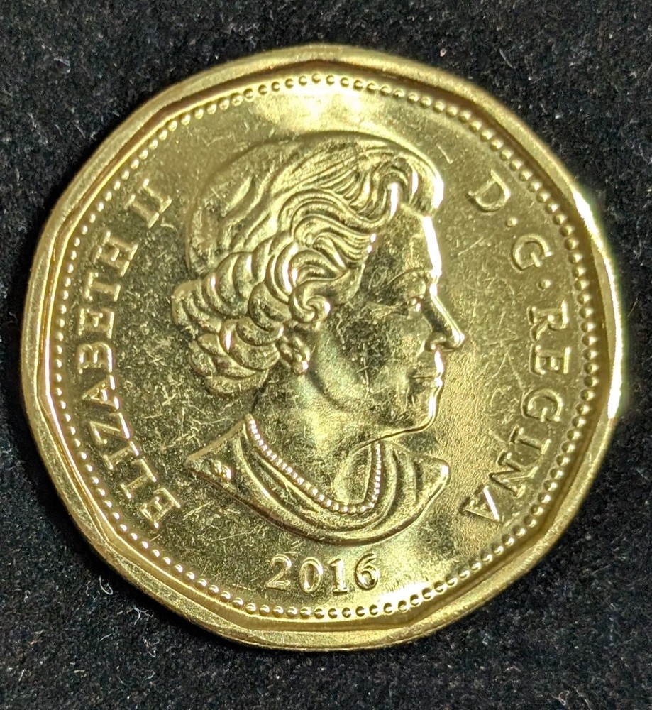 2016 Canada 1 Dollar Uncirculated UNC KM# 1255