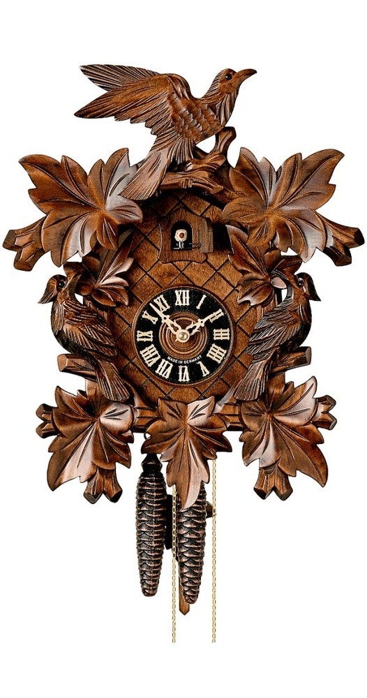 Cuckoo Clock Seven Leaves, three Birds HO 101/4nu NEW