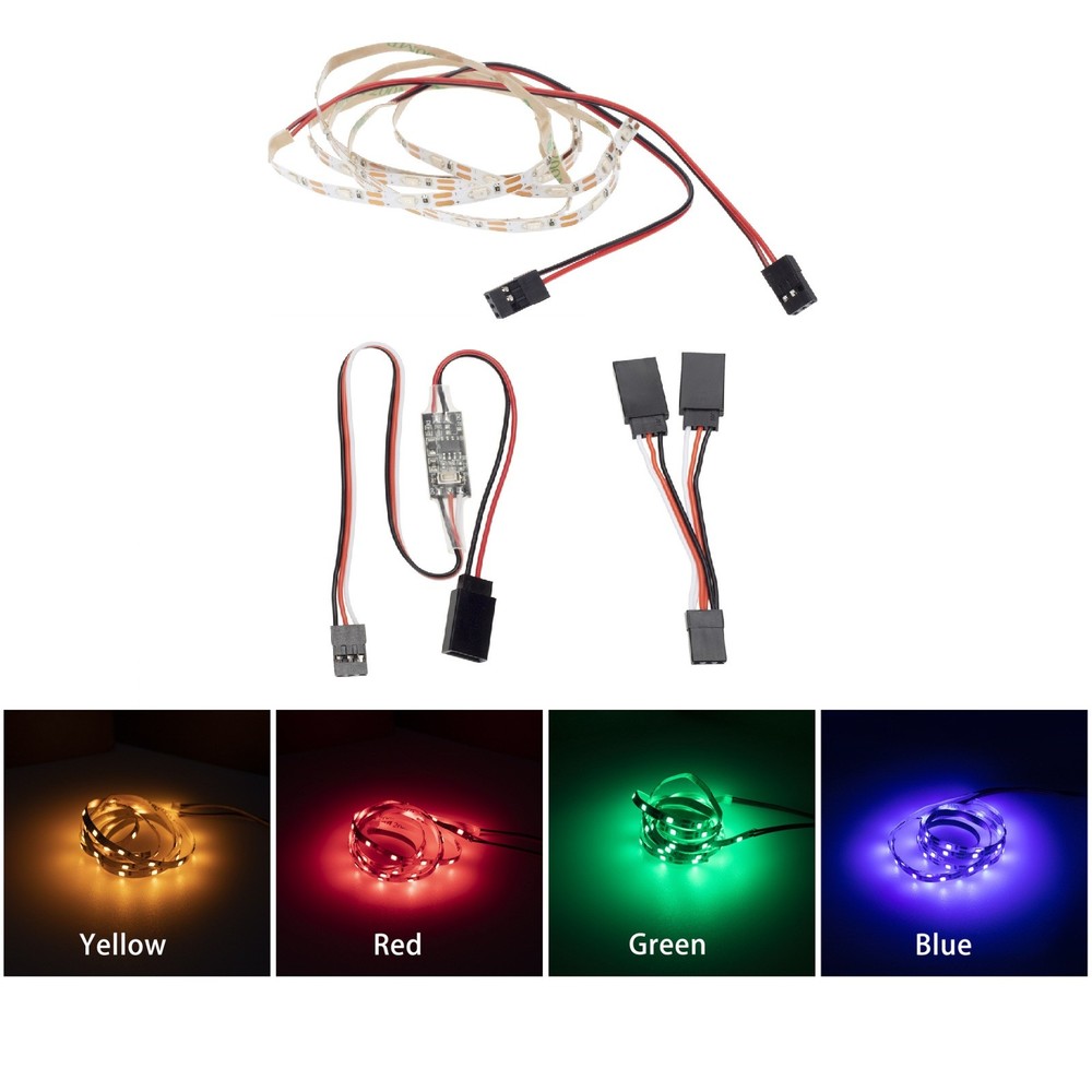 Remote Control LED Light Strip Kit For RC Fixed Wing Airplane Flying Wing Plane[