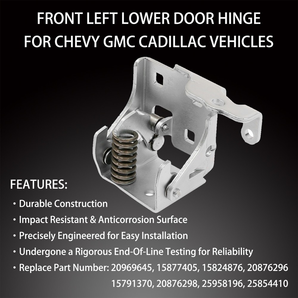 Lower Door Hinge Front Left Driver Side for 2007-2014 Chevy Silverado GMC Sierra