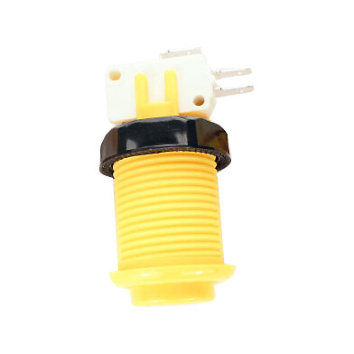 Yellow Arcade Pushbutton With Horizontal Microswitch