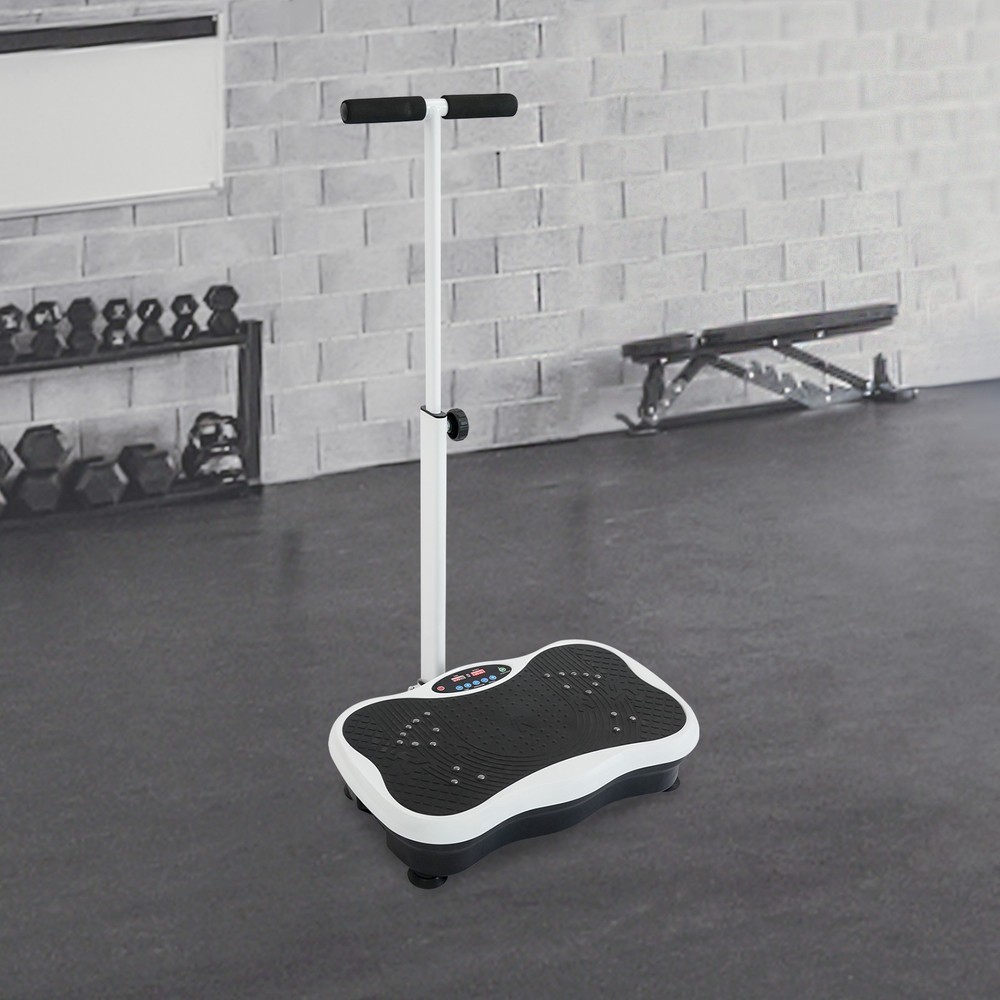 Vibration Plate Exercise Machine with Adjustable Handle and Remote Control
