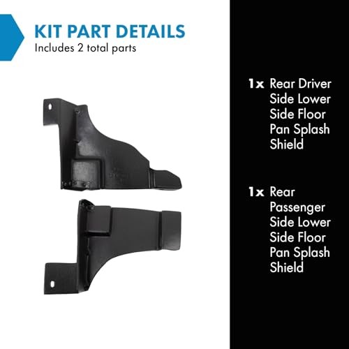 Floor Pan Splash Shield Rear Driver & Passenger Side Lower Side Compatible