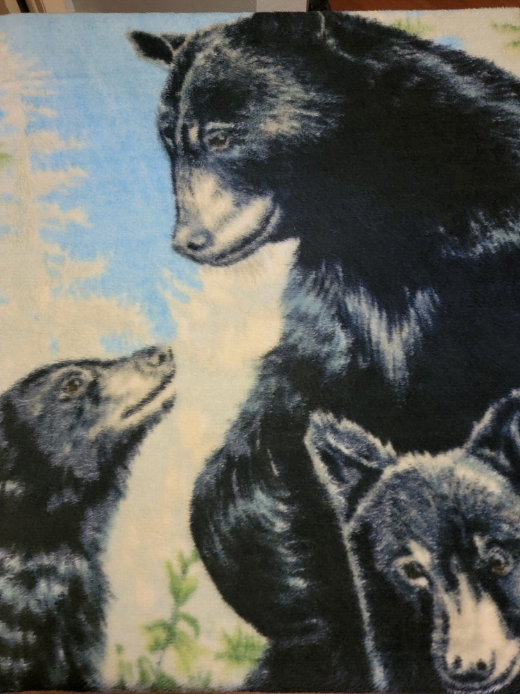 Boutique Bear with Cubs Throw Afghan Blanket