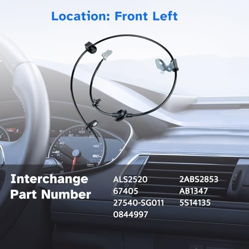 ABS Wheel Speed Sensor - Driver Side Fit for 2014-2018 Forester, Front Left