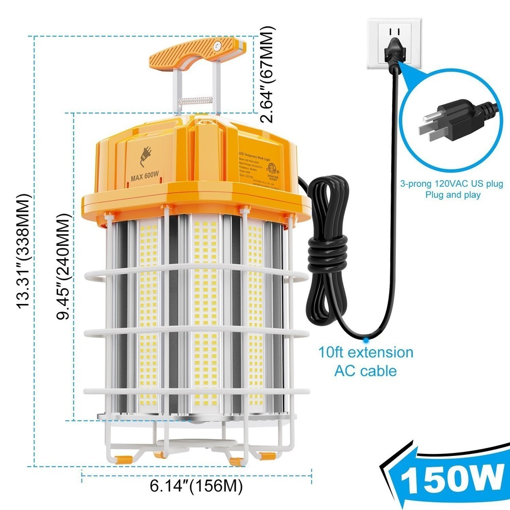 22500LM -150W LED Temporary Work Light Linkable Constructions Projects Lighting