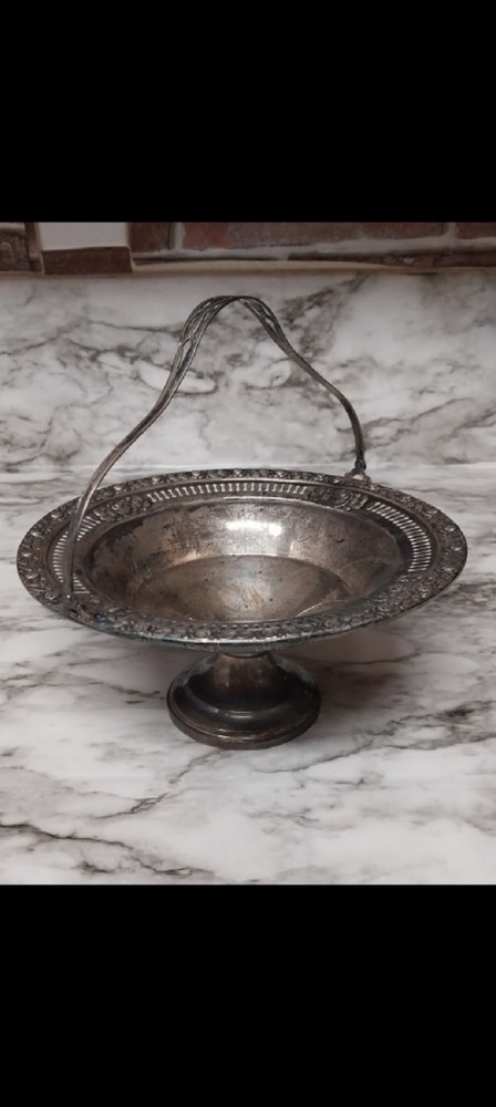 Antique silver sterling candy dish