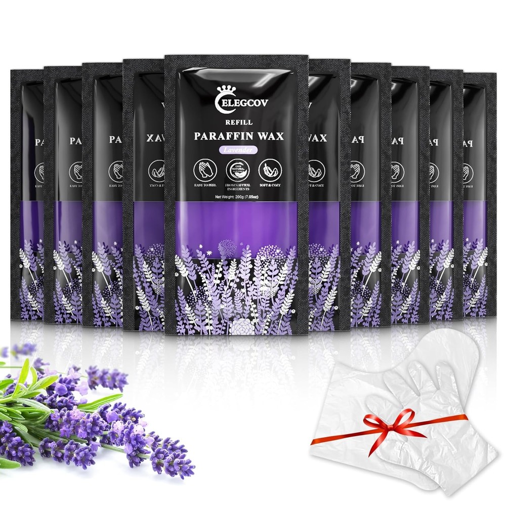 Paraffin Wax Refills-10 Pack Lavender Scented for Hand and...