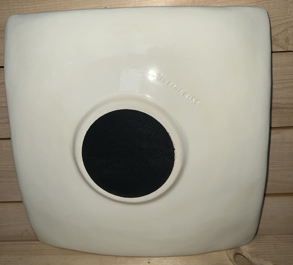 Pottery Ikebana Ware White Square Flat Vase Flower Server