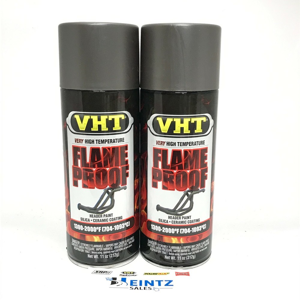 VHT SP998-2 PACK CAST IRON High Temperature Flame Proof Header Paint - 11 oz