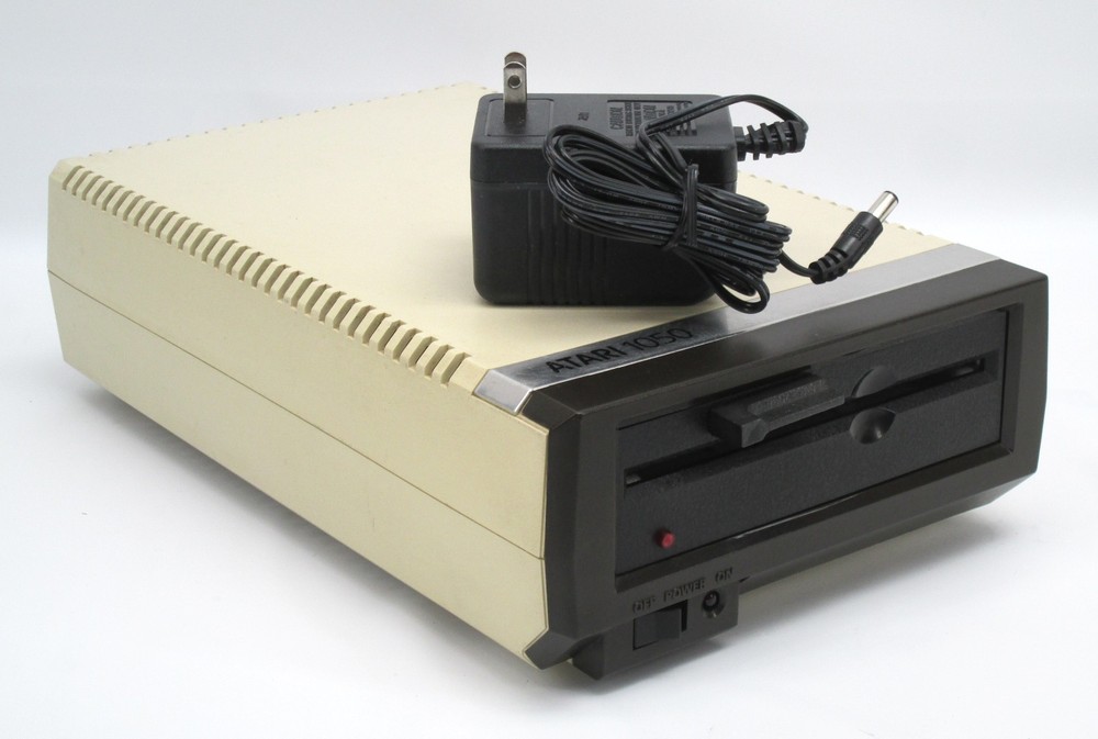 Vintage Atari 1050 Disk Drive with Power Supply