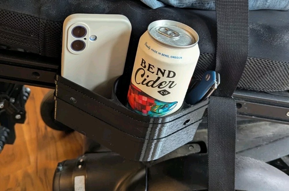 Side Cup Holder & Storage for QUANTUM Power Wheelchairs
