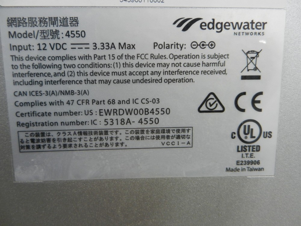 Edgewater 4550 EdgeMarc VoIP Router