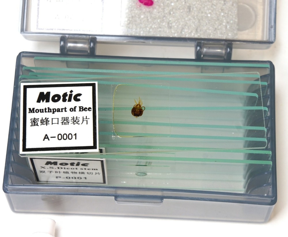 Edmund Scientific Motic Educational Microscope Experiment Kit + Instruments