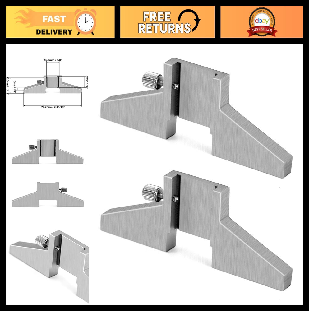 2 Pack Caliper Depth Base T-Bar Attachment for Dial/Digital/Vernier Calipers 4"-