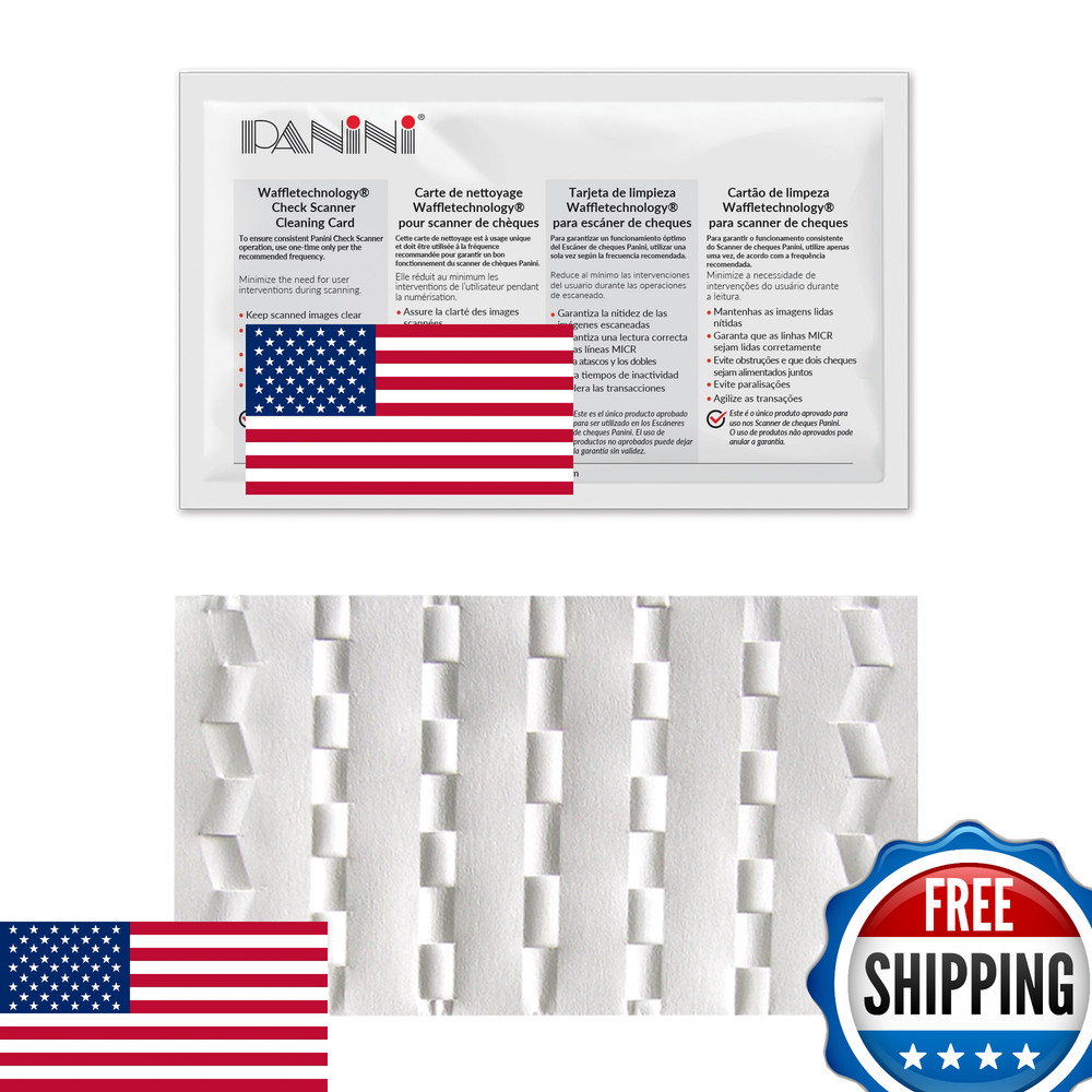 Panini Check Scanner Cleaning Cards - 15 Pack - Maintain Optimal Performance