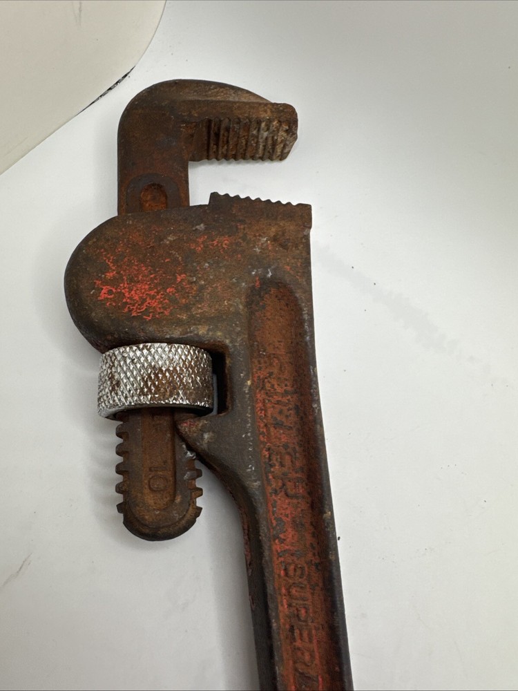Vintage Pipe Monkey Wrench Hand Tool 10" Adjustable Fuller Super Quality