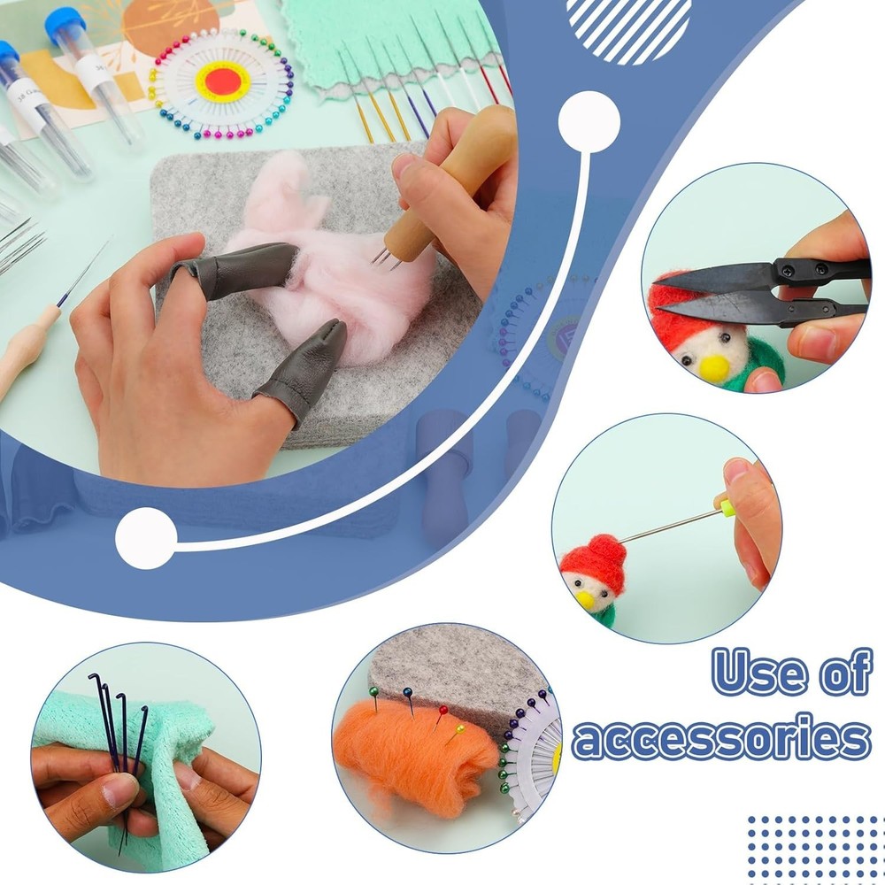 Rustic Needle Felting Kit: 40 Needles & Complete Tools - Creative Essentials