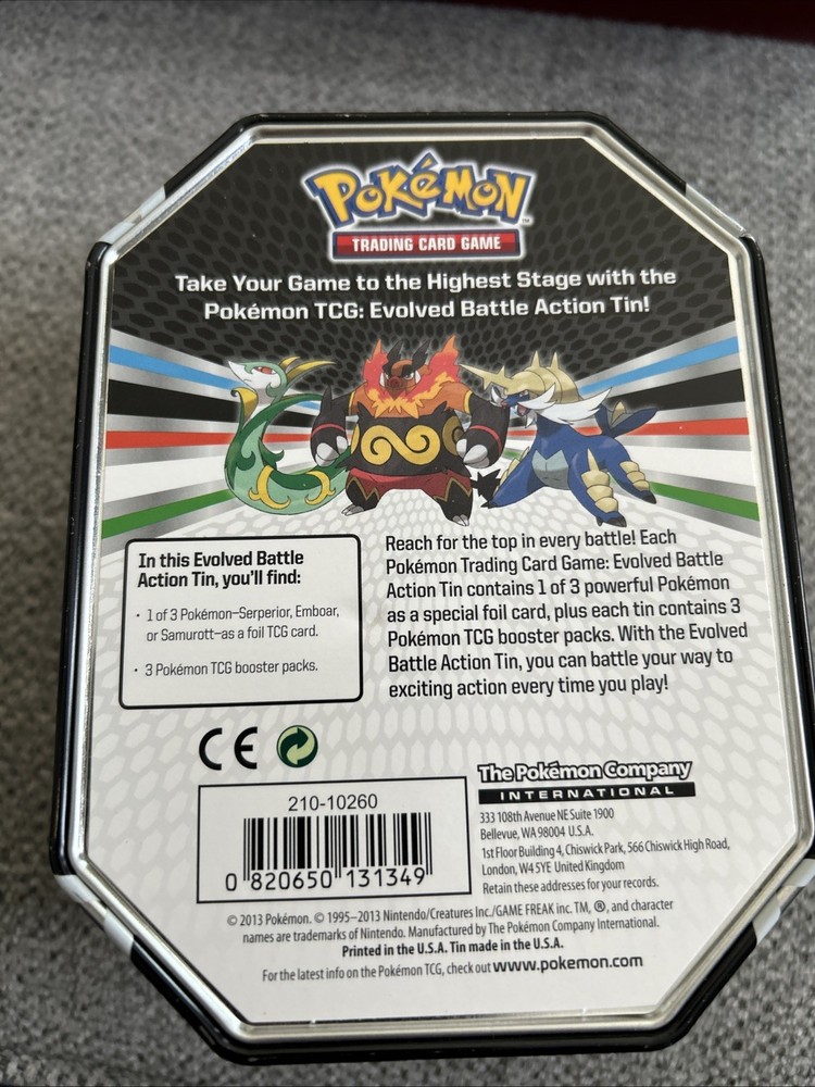 Emboar Empty Pokemon Tin 2013