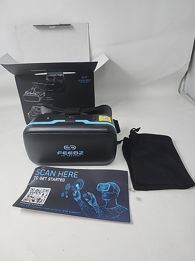 feebz vr headset Black/ Blue Virtual Reality