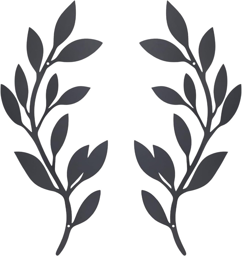 2 Pieces Metal Vine Olive Branch Leaf Wall Decor,Tree Leaf Wall Decor