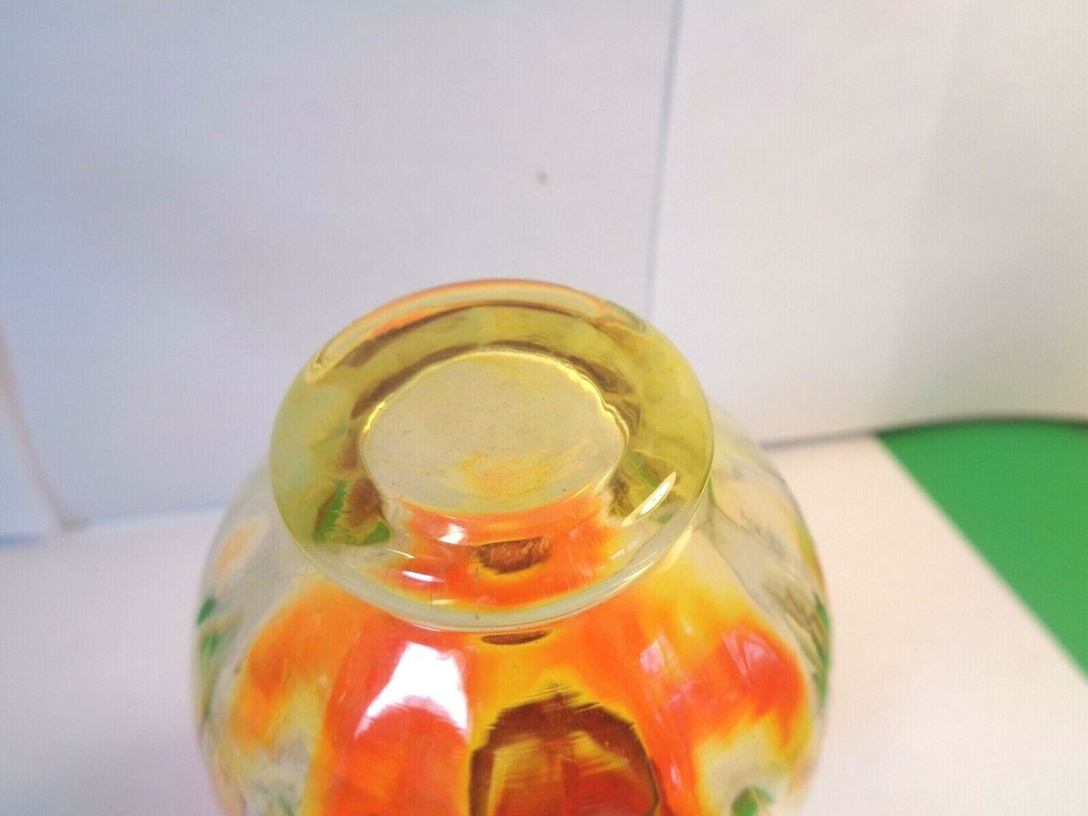 Studio Art Glass 5" Amberina Panel Optic Pitcher (Used/EUC)