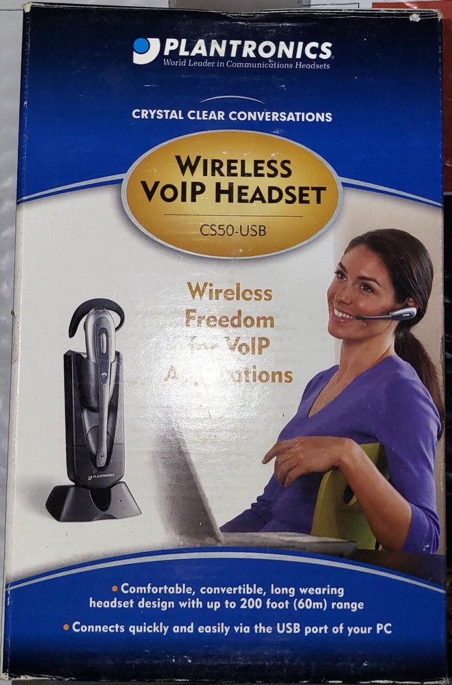 Plantronics CS50-USB Wireless Headband Computer Headset System for Skype Chat