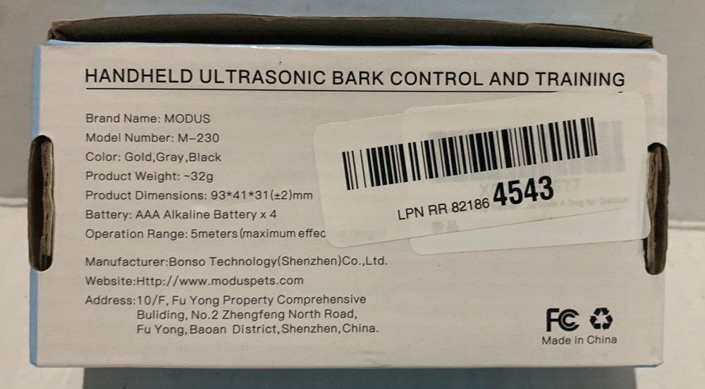 Ultrasonic Bark Control, Modus Hand Held
