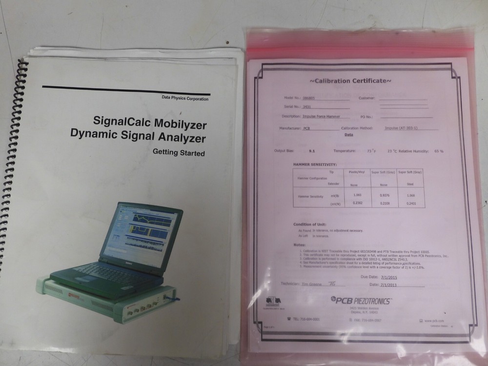 Data Physics SignalCalc Mobilyzer Dyanmics Signal Analyzer & accessories - PS34