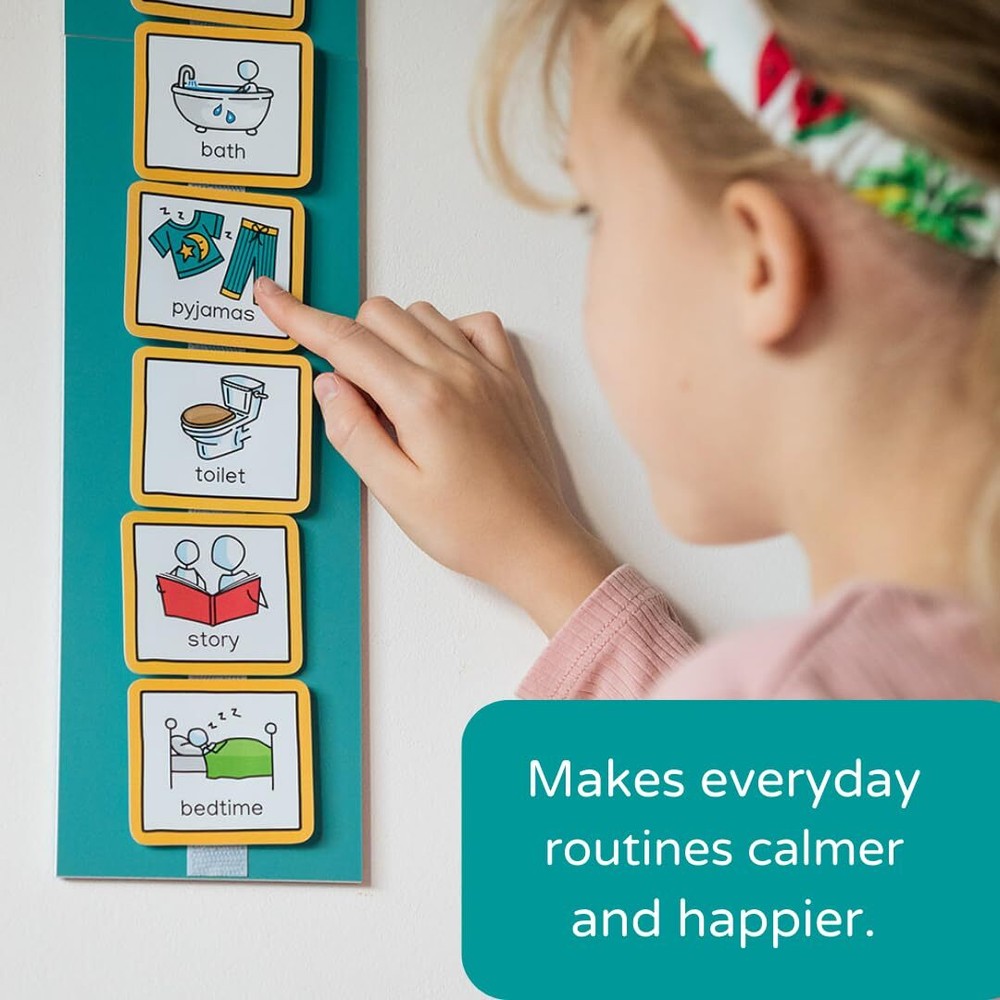 Visual Schedule Routine Chart with pecs Cards to Support communiation for Chi...
