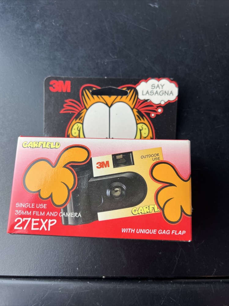 Garfield Disposable Camera 27exp Expired 1998 Red Package Version