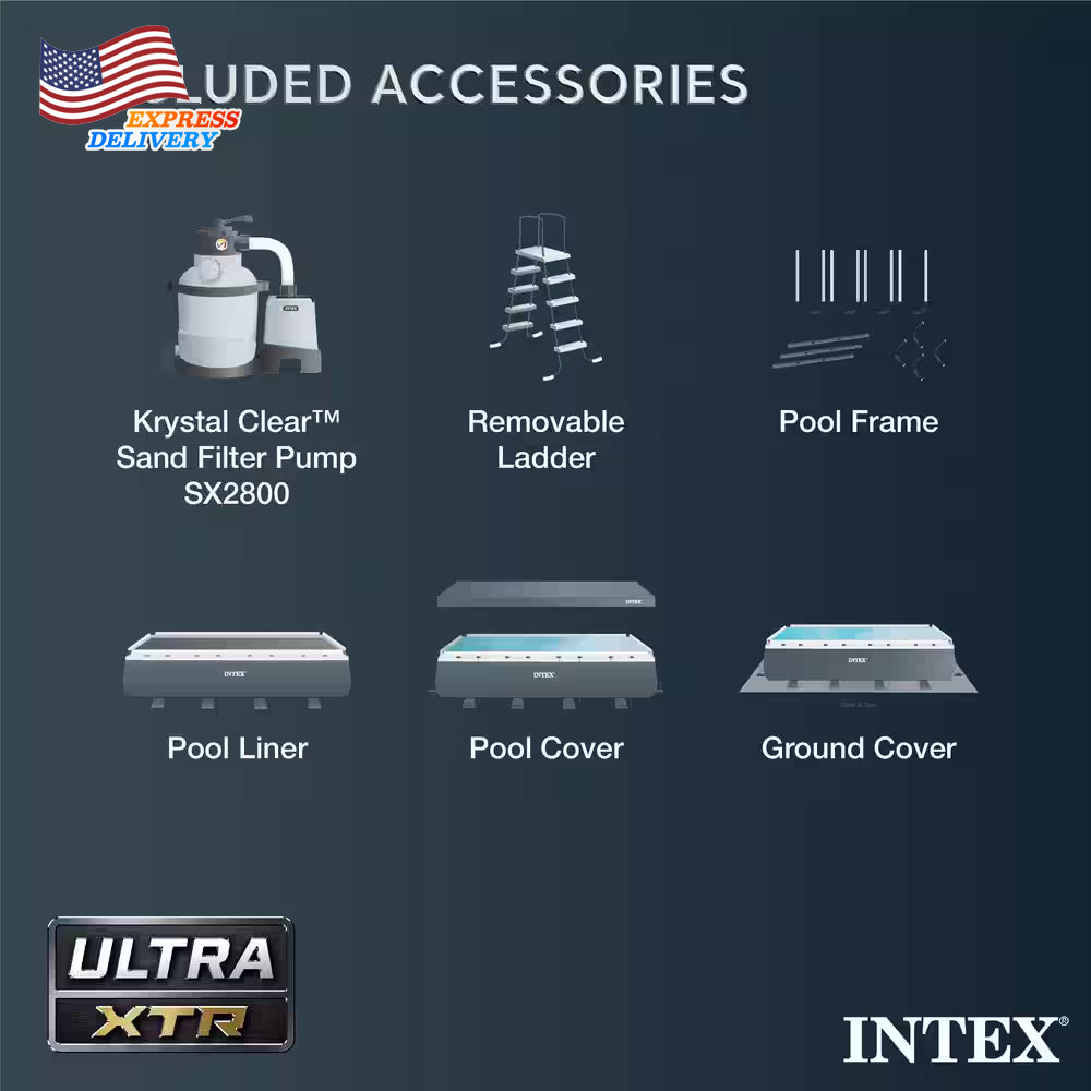 Ultra XTR 32 Ft. X 16 Ft. Rectangular Hard Sided above Ground Pool Set