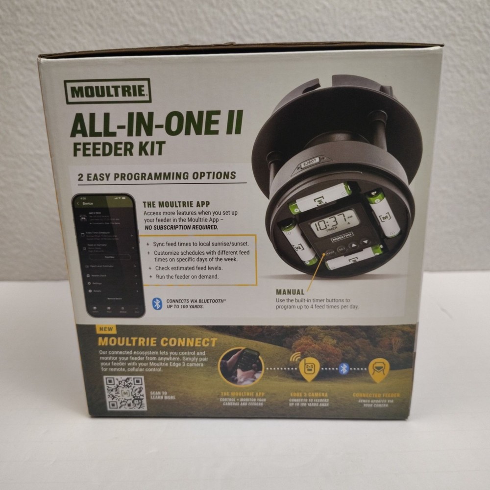 Moultrie ALL-IN-ONE II FEEDER KIT Deer Corn Programmable New in Box