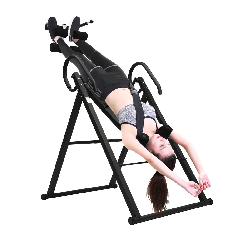 Inversion Table Teeter Machine Therapy Back Pain Relief Foldable Gravity Fitness