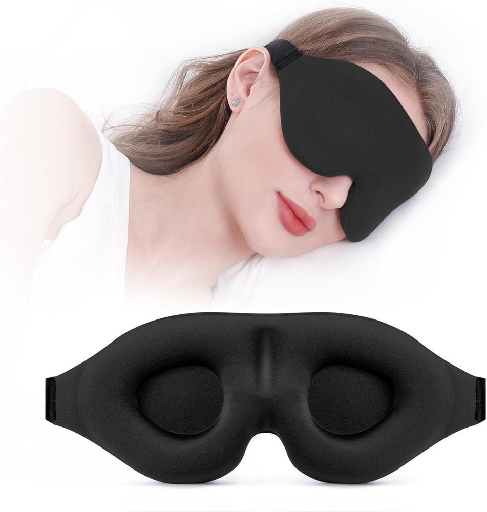 Sleep Mask for Side Sleeper, Complete Light Blocking 3D Sleeping Eye Mask, So...