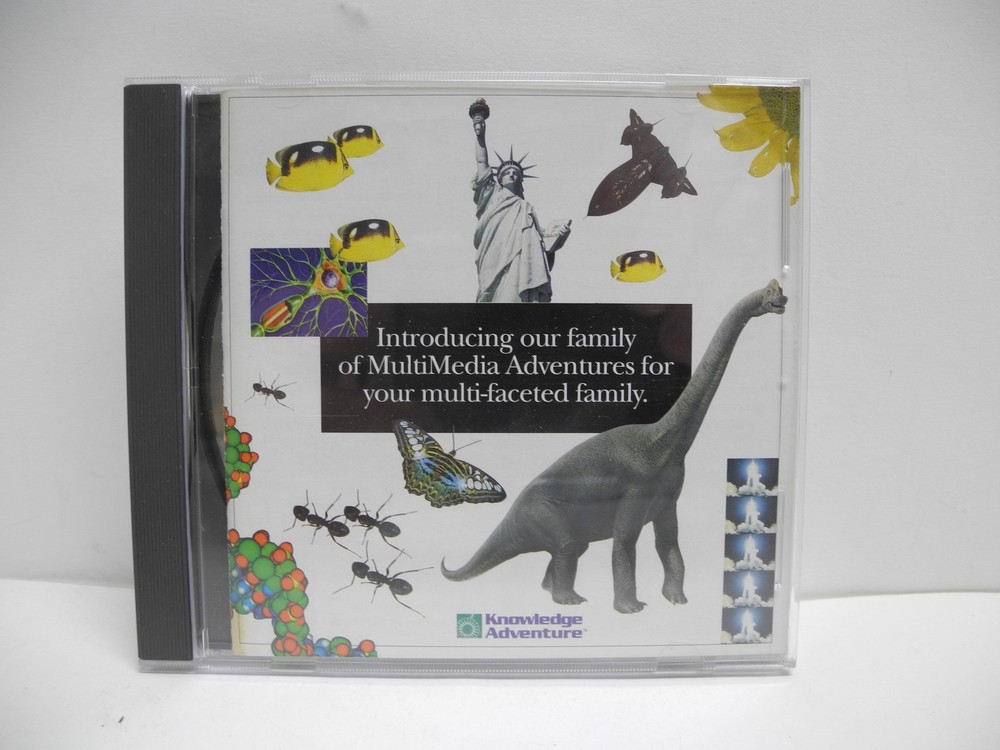 Knowledge Adventure 1993 Dinosaur / Space Adventure PC/Mac CD-ROM