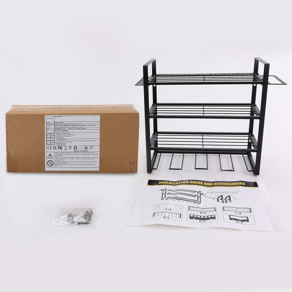 Power Tool Organizer 4-Tier Tool Organizer and Storage Shelf Wall Mount Rack