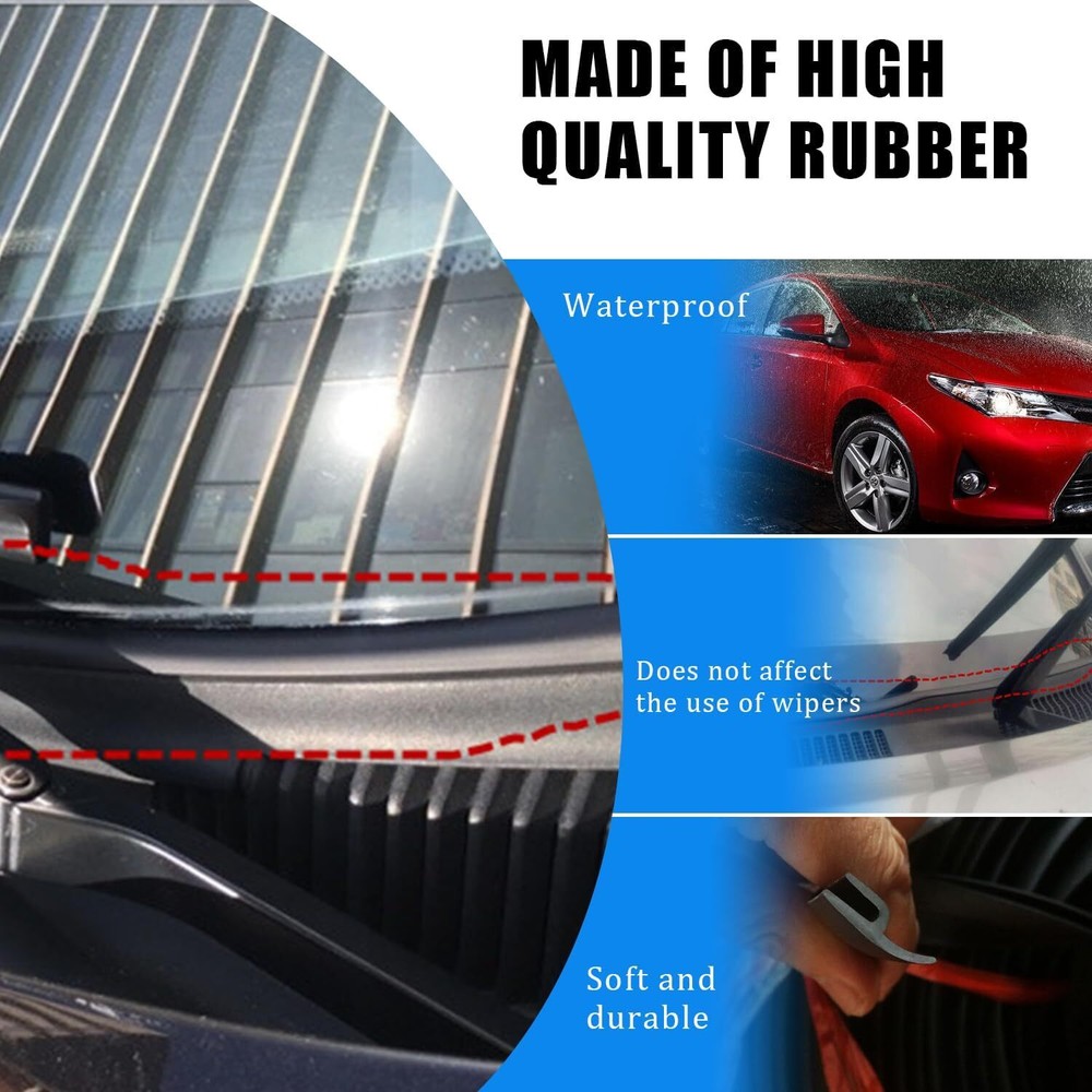 5.9ft For Ram 1500 Cab Rubber Front Windshield Panel Seal Strip Moulding Trim