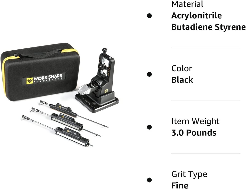 Professional Elite Kitchen Knife Sharpener with Sharpening Stones and Carry Case