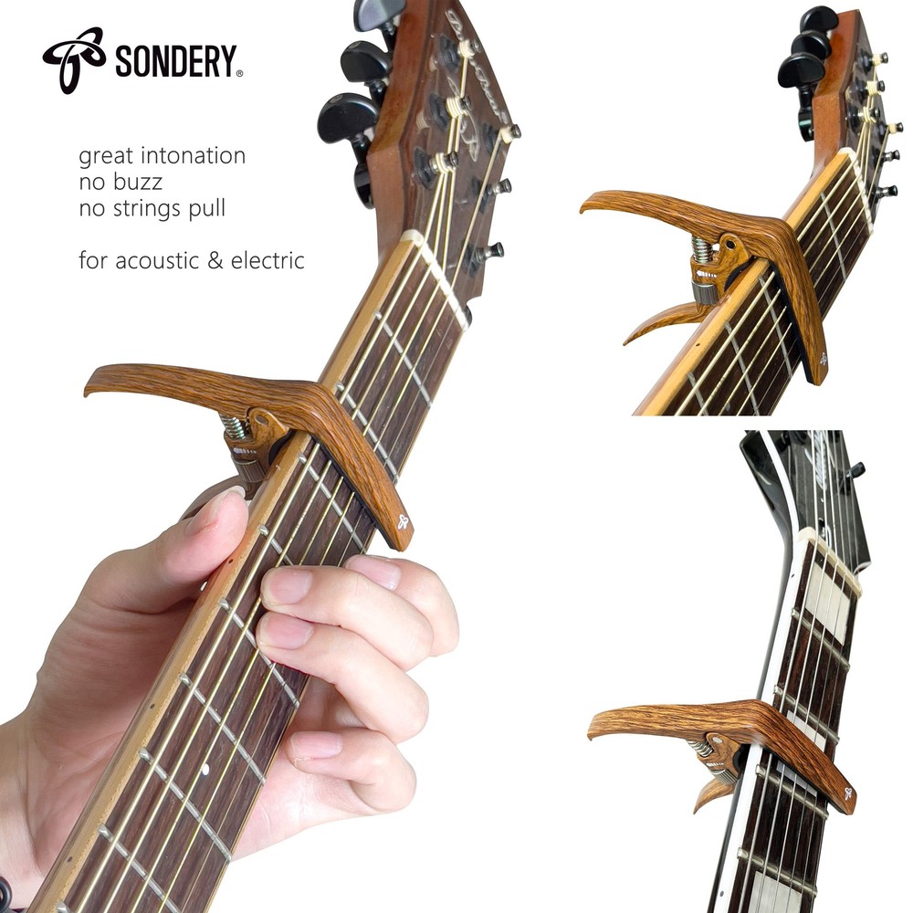 Guitar Capo Trigger Tension Adjustable Professional for 6 Strings Acoustic an...