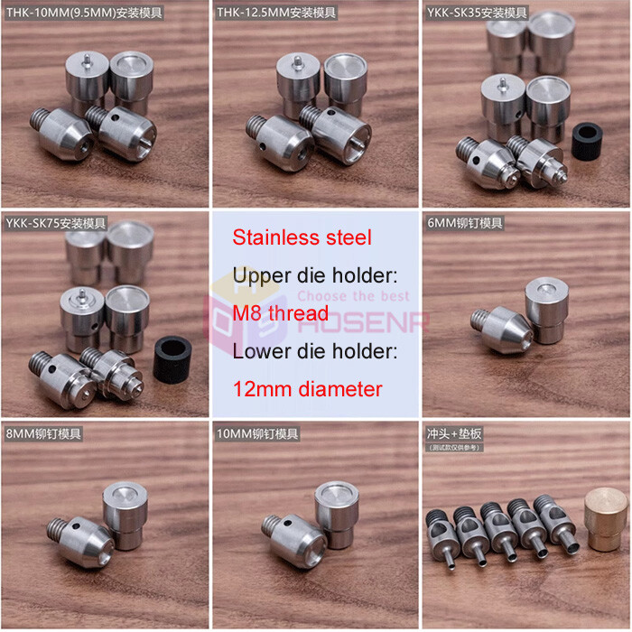 Multi Mold Button Press Machine Rivet Eyelet Snaps Hardware Installation Punch
