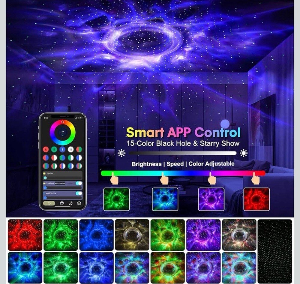 Robot Galaxy Lights Projector, APP Control Star Projector Nebula