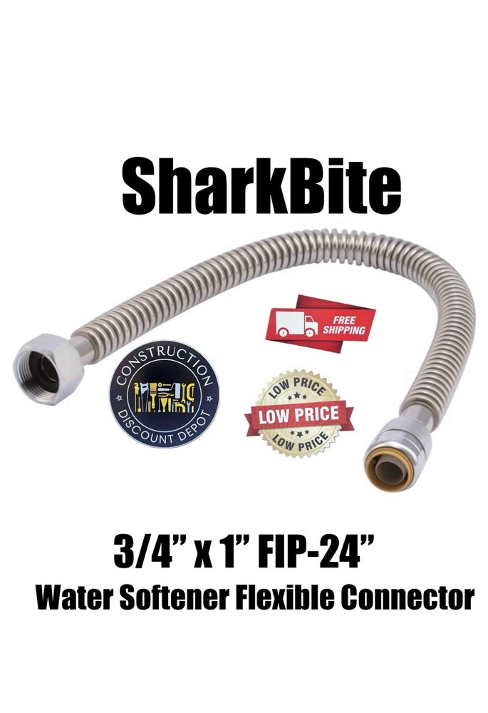 SharkBite Connection 3/4" x 1" Fip 24" Water Softener Flex Hose #960799