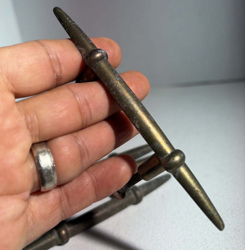 Vintage Mid Century Modern Rustic Drawer Pulls Handles Set Of 4