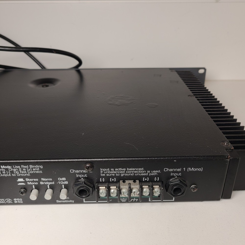Ashly SRA-120 Stereo Power Amplifier 60 Watts/Channel powers on Untested