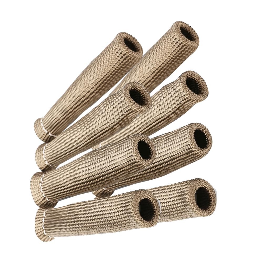 8Pcs Spark Plug Wire Sheath Wire Boots Sleeve Heat Shield Cover Set For Engines;