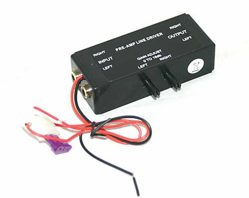 Pre-Amp RCA Input/Output Line Driver Signal Amplifier