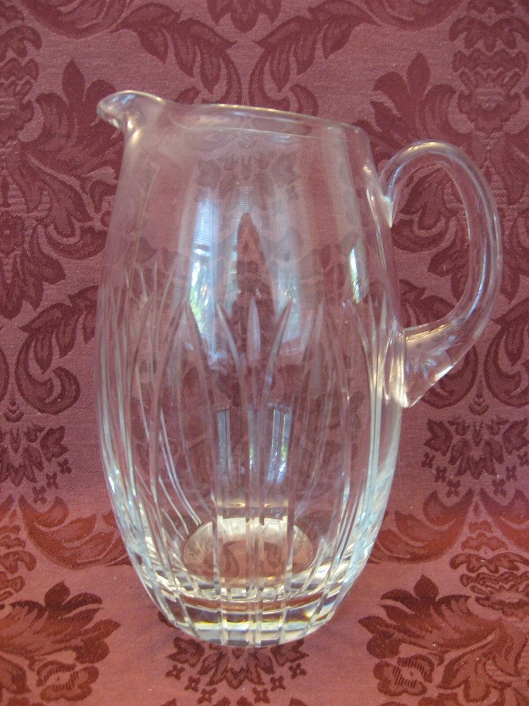 Block Plateau Crystal 10-3/4" Pitcher - Very Nice!