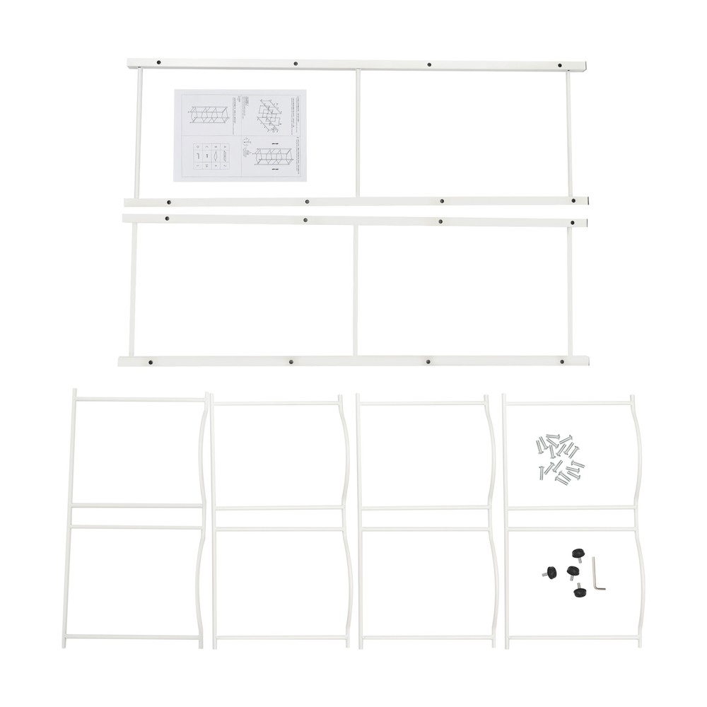 4 Tier 5Gallon Water Jug Holder Water Bottle Storage Rack Heavy Duty Black/White