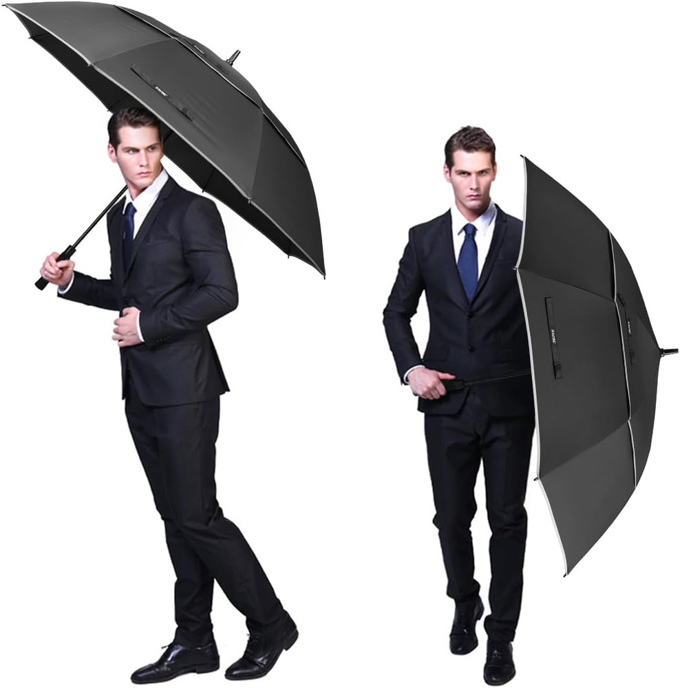 47/54/62/68 Inch Automatic Open Golf Umbrella Oversize Extra Large Double Canopy